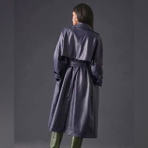 Avec Les Filles faux Leather Trench for Anthropology